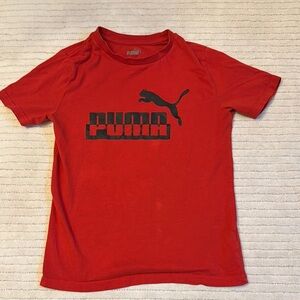 PUMA Scarlet Tee with Black Emblem